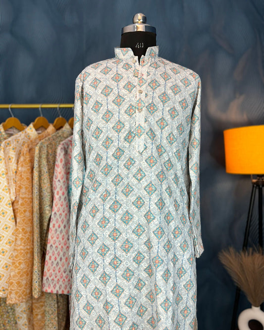 Timeless Lucknowi Print Kurta