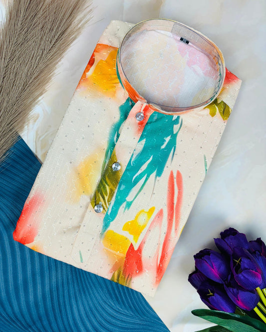 Snowflake Tie-Dye Kurta