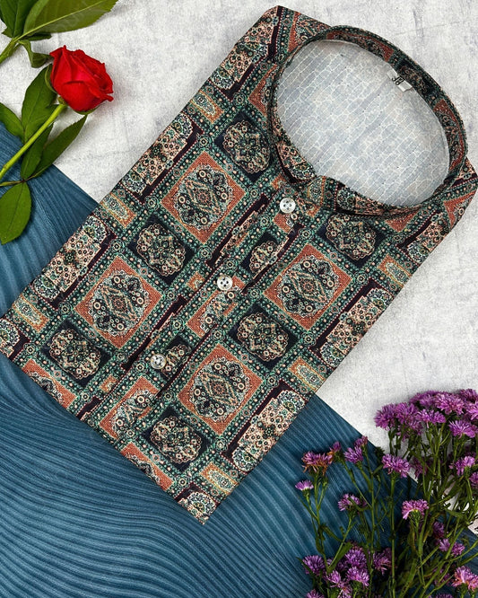 Vibrant Desert Print Kurta