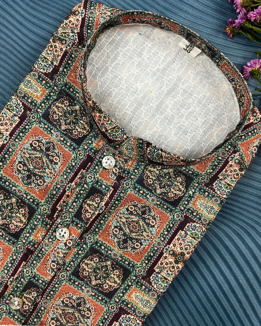 Vibrant Desert Print Kurta