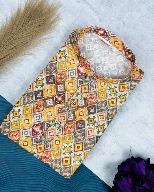 Sophisticated Lucknowi Pattern Kurta