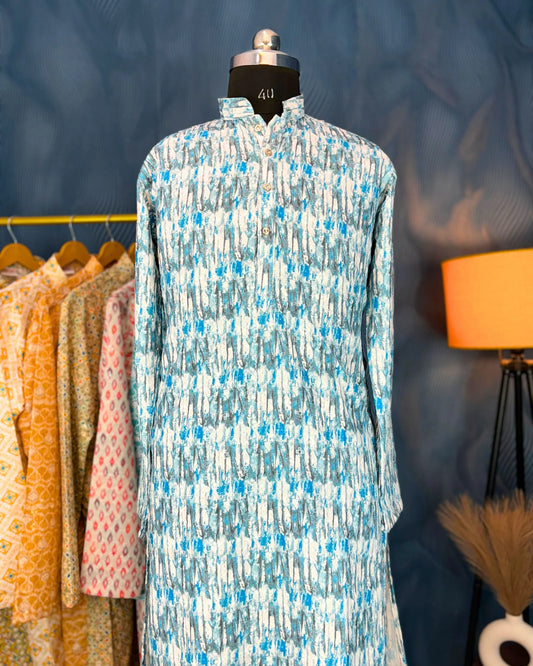 Refined Lucknowi Print Kurta