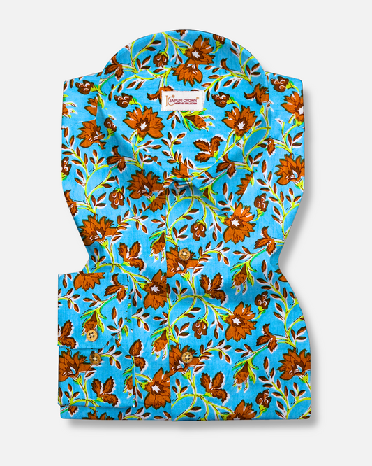 Royal kalamkari Printed Cotton Shirt