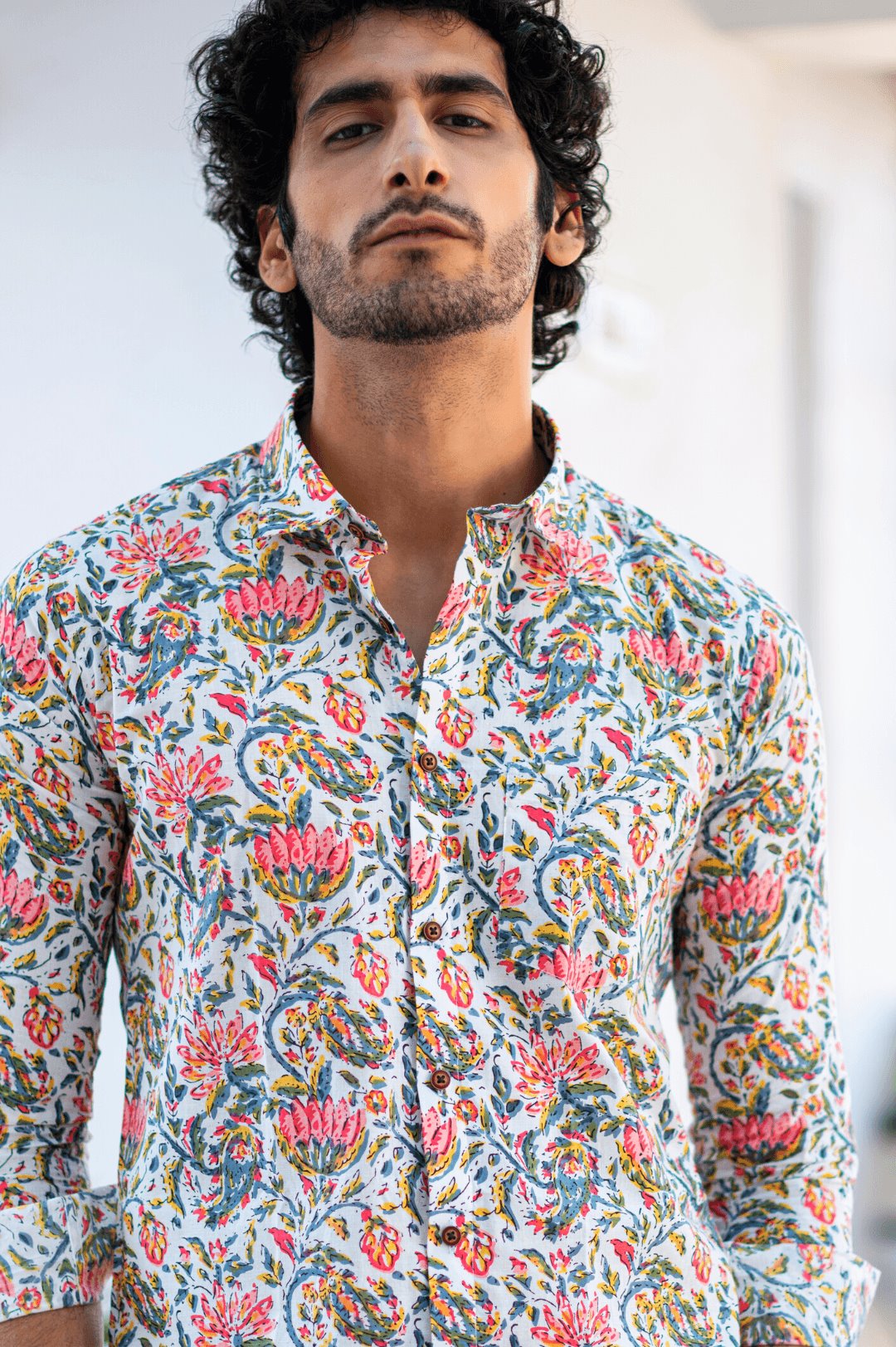 Kalamkari Printed Full Sleeve Shirt Rawba - Formerly Rajmohar